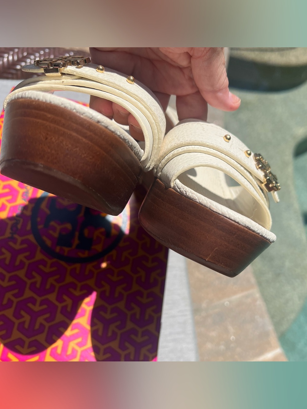 Tory Burch Elina Platform Sandal Size 9 - Picture 8 of 16